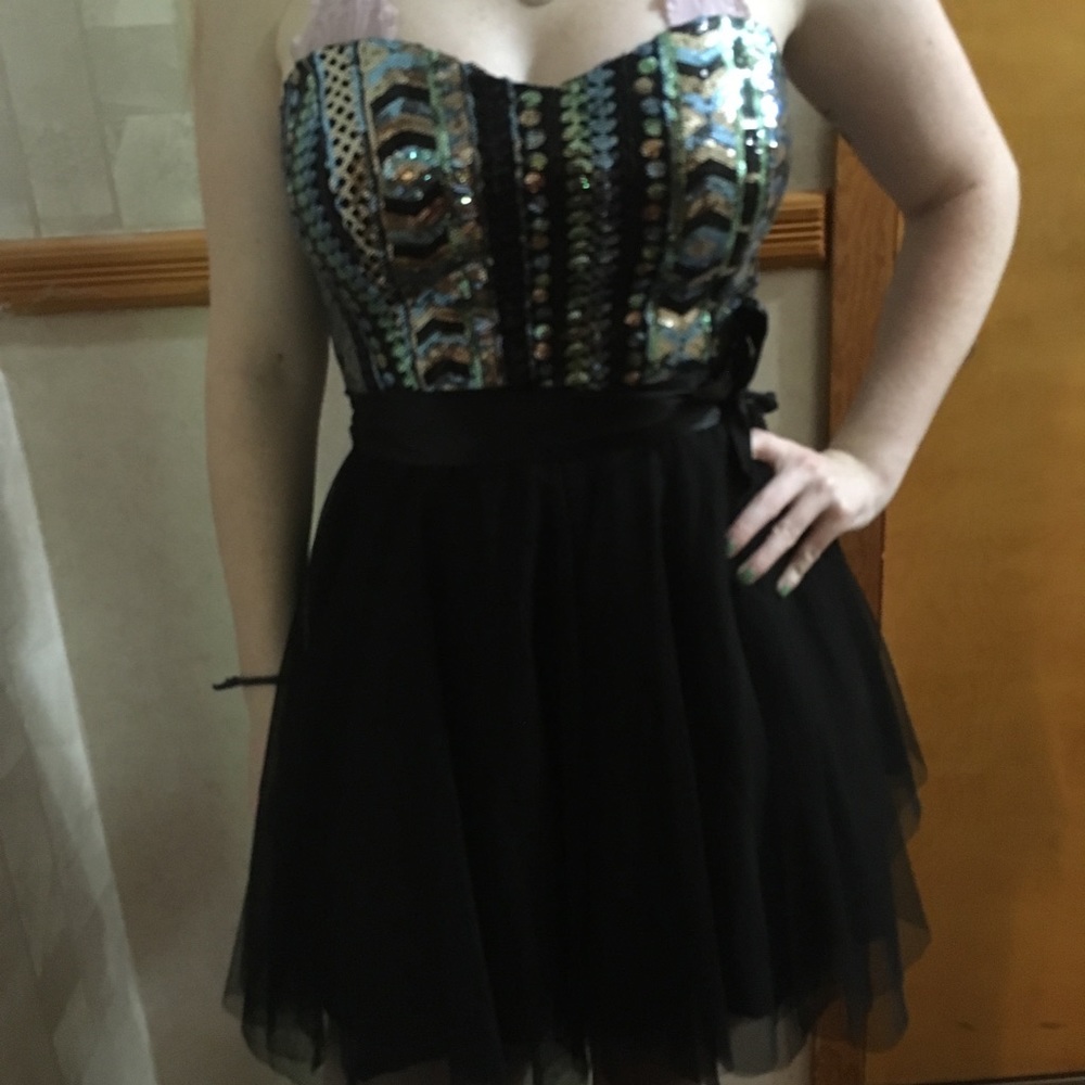 Strapless hoco dress